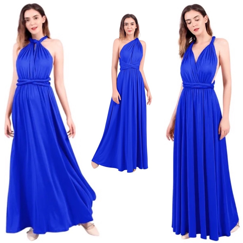 IBTOM CASTLE Women Transformer Evening Dress Maxi Cocktail Wrap Dress M